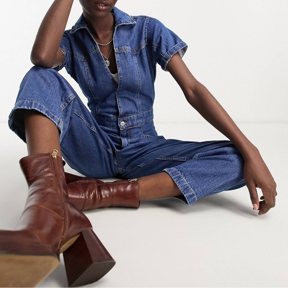 Free People We The Free Denim Jumpsuit